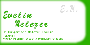 evelin melczer business card